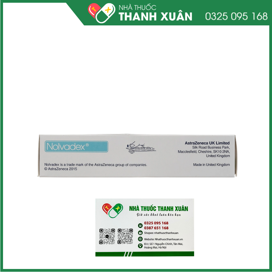 Nolvadex 10mg chỉ định điều trị ung thư biểu mô tuyến vú